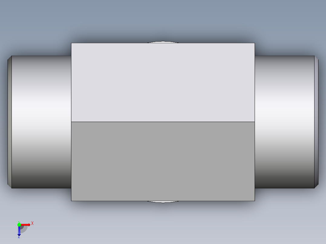 卡套式工业通用硬管接头EO_Adjustable_locknut_branch_tee_TEE30SMOMDCF俯视图