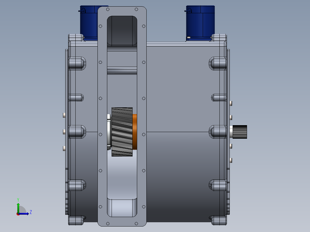 变速行星齿轮箱左视图