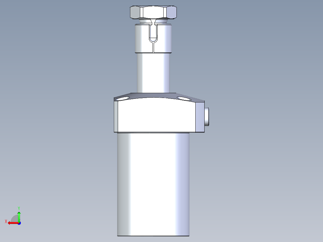 KOSMEKLHA0550-CL-Q20多系列多零件图纸模型后视图