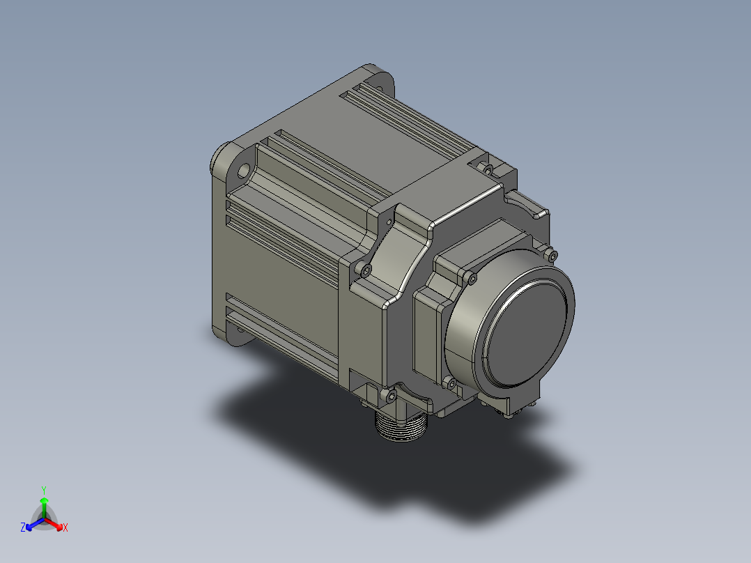 电机MS6G-130TL20BZ2-41P5正等轴测图