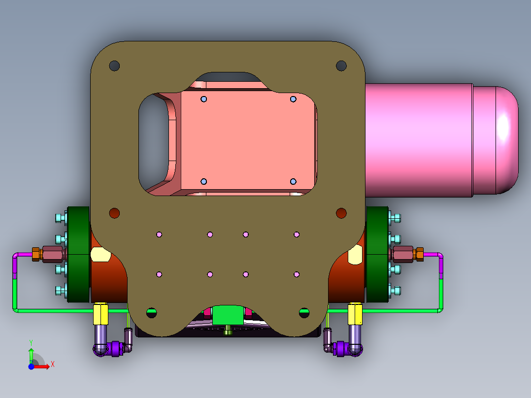 高纯和危险气体的压缩机前视图