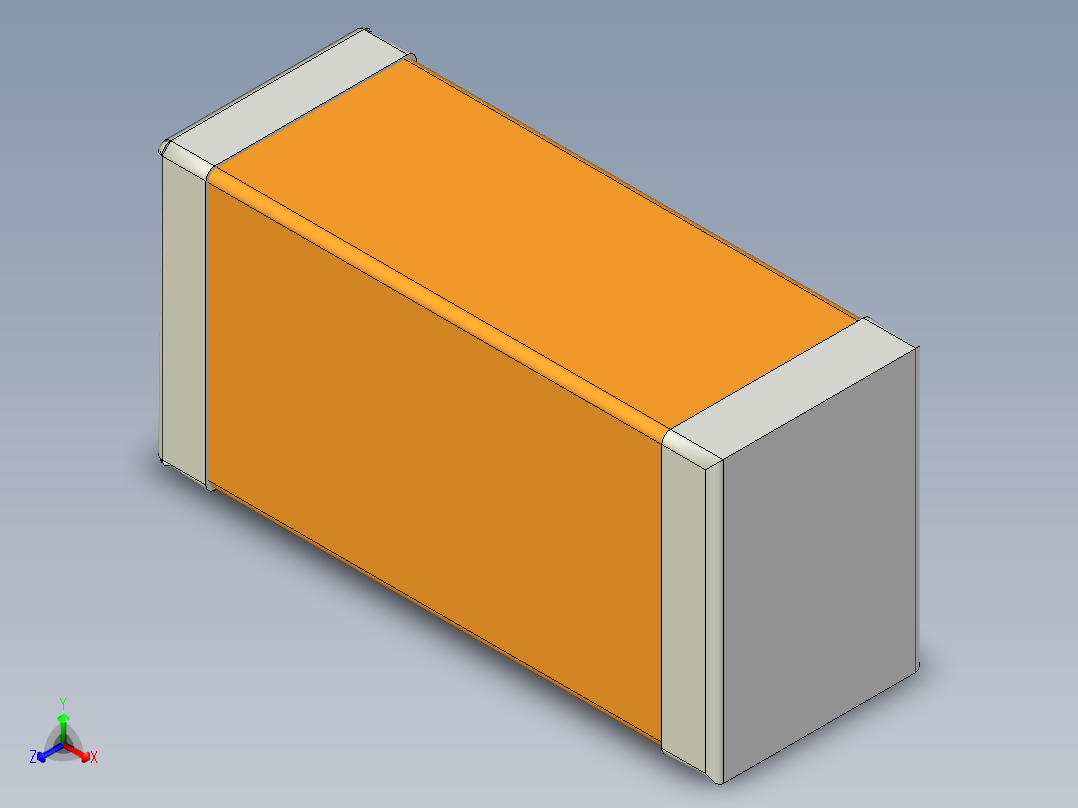 元器件3D封装C1206_12037正等轴测图