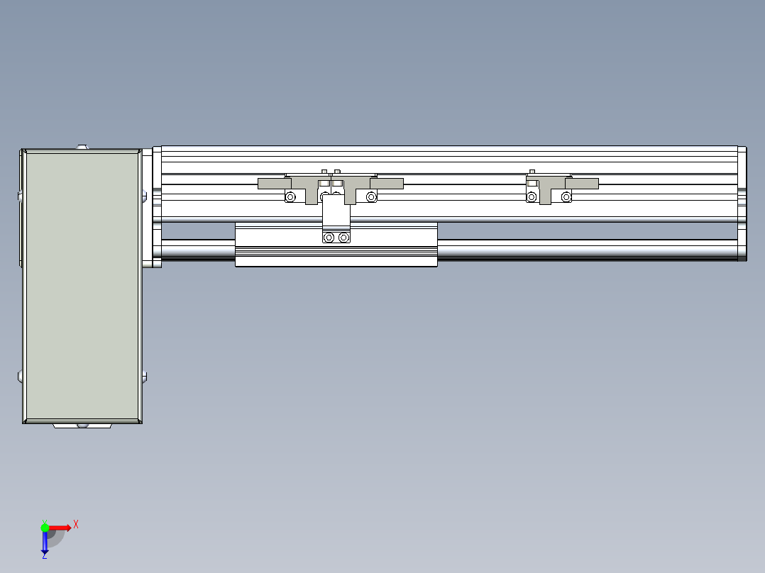 同步带滑台-半封闭B10H-L45-S100-RU-P40-D3俯视图