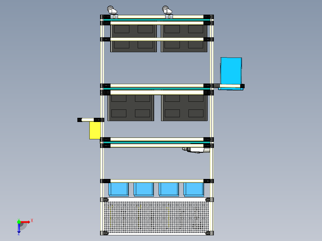 摆盘周转车俯视图