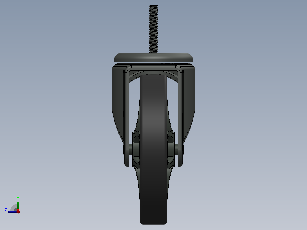 工业万向轮模型3D模型右视图