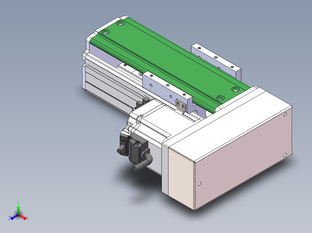 MTH丝杆半封闭模组MT75BS-BR-200W正等轴测图