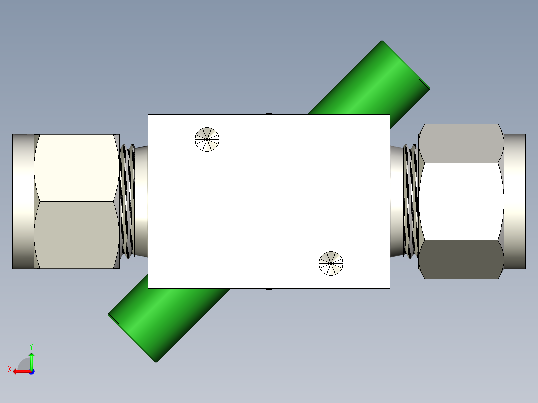 不锈钢波纹管密封阀，带垫圈，PCTFE阀杆顶端，12 mm世伟洛克管接头，SC-11清洁后视图