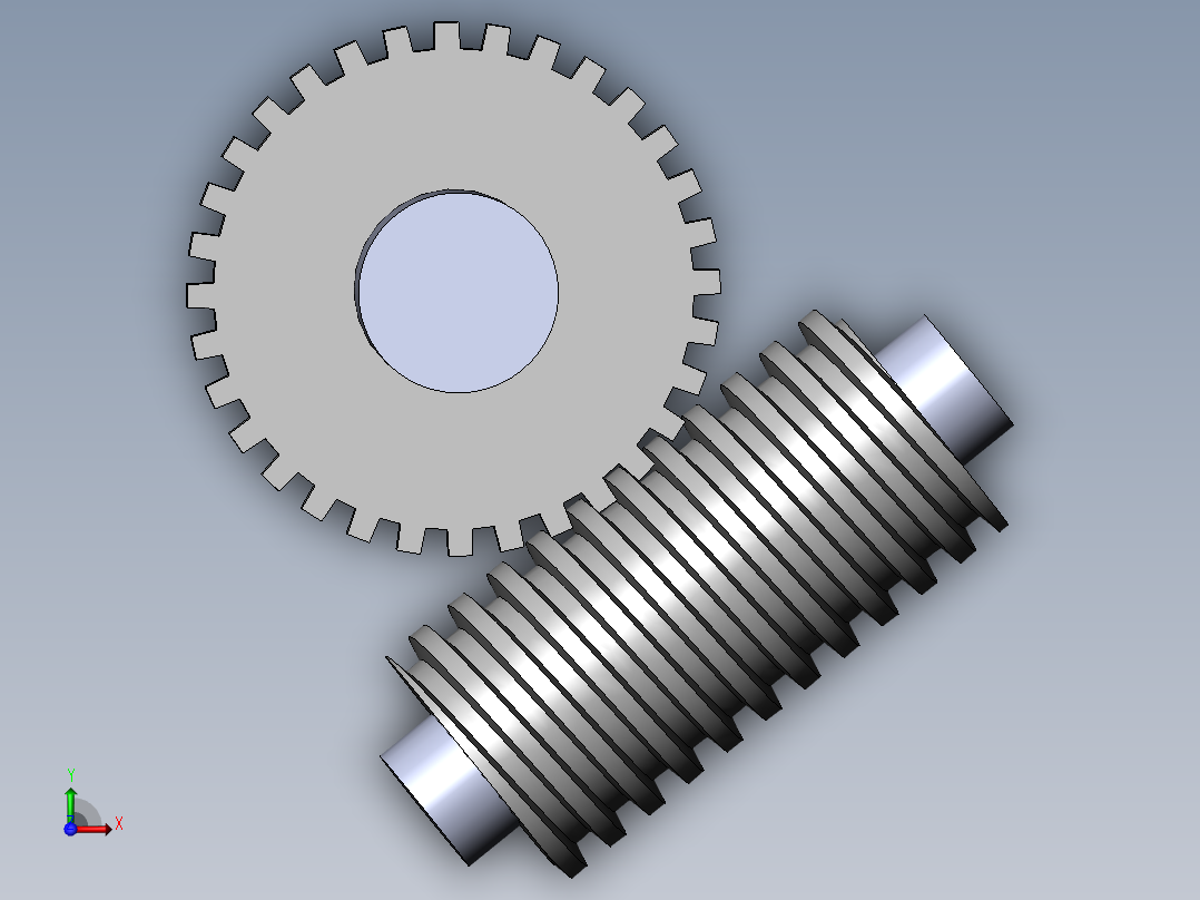 齿轮啮合 (103)前视图