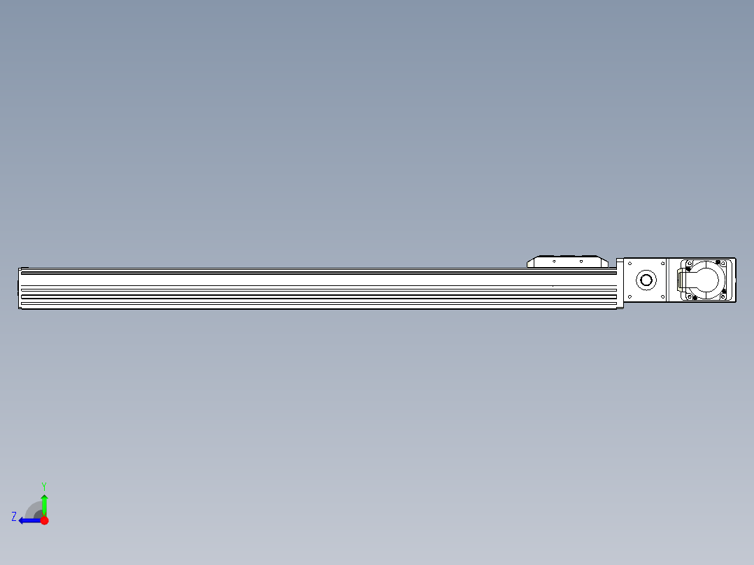 同步带全封闭直线模组TPA-HCB-85D-90-L700-MR-Y-P20-N3右视图