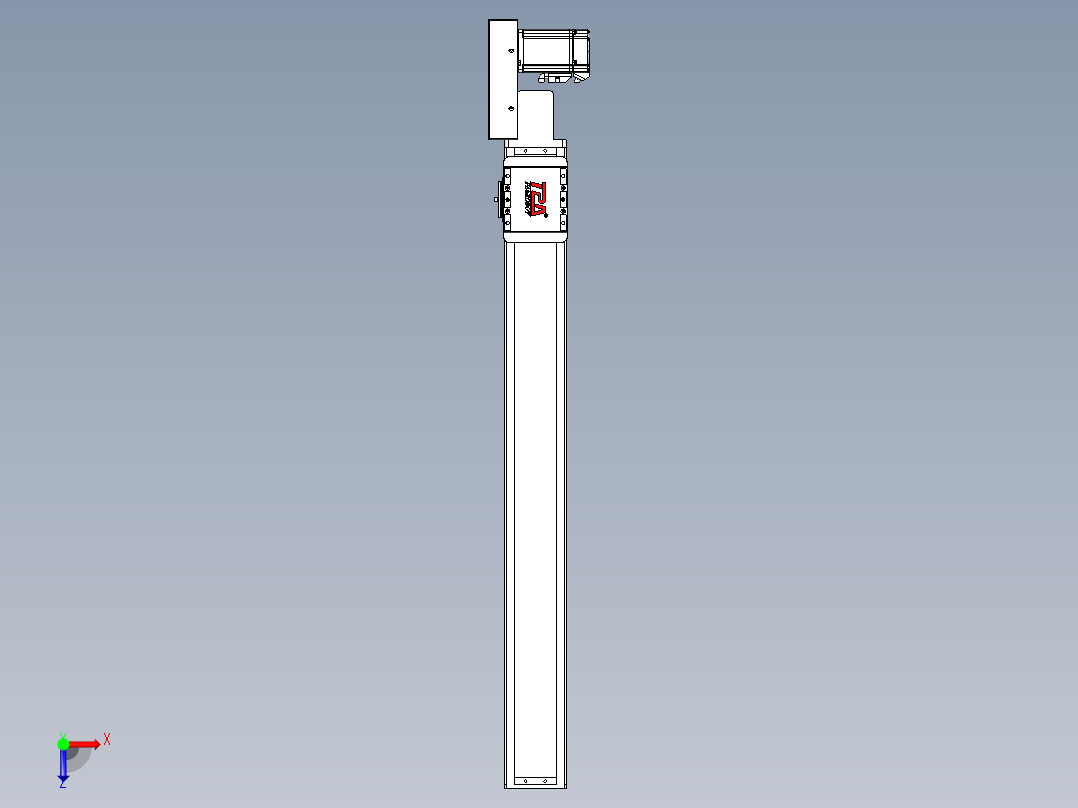 同步带全封闭直线模组TPA-HCB-85D-90-L700-MR-Y-P20-N3俯视图