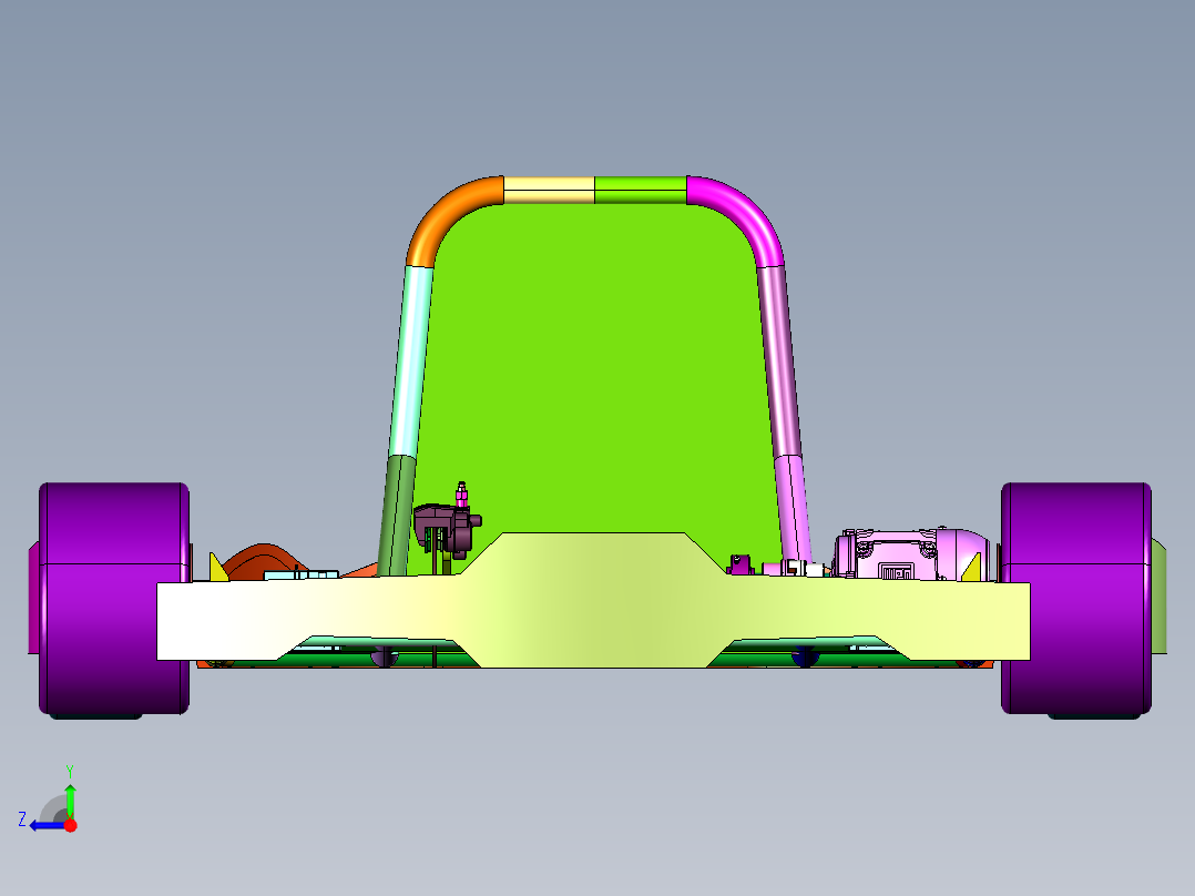 电动游乐场漂移卡丁车右视图