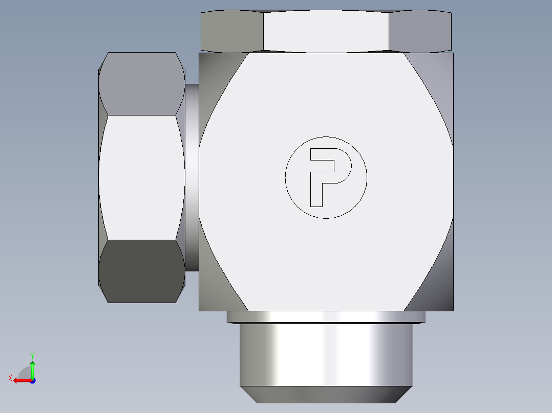 卡套式工业通用硬管接头EO_High_pressure_banjo_elbow_WH42ZLR71后视图
