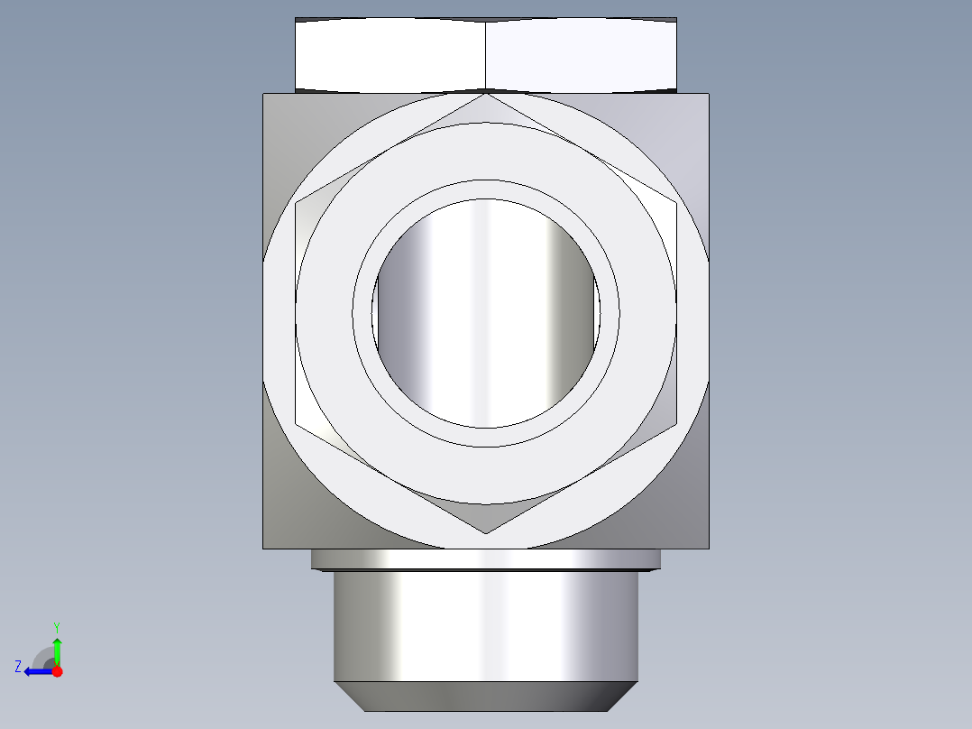 卡套式工业通用硬管接头EO_High_pressure_banjo_elbow_WH42ZLR71右视图
