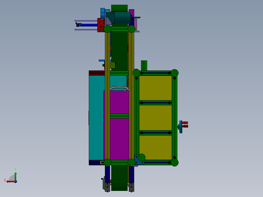 全自动轴承打标设备（sw17可编辑+工程图+bom）后视图