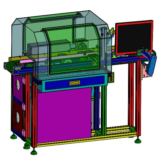 全自动轴承打标设备（sw17可编辑+工程图+bom）