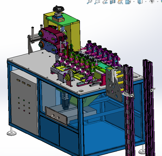 在线水平打孔机（sw18可编辑+工程图+bom）