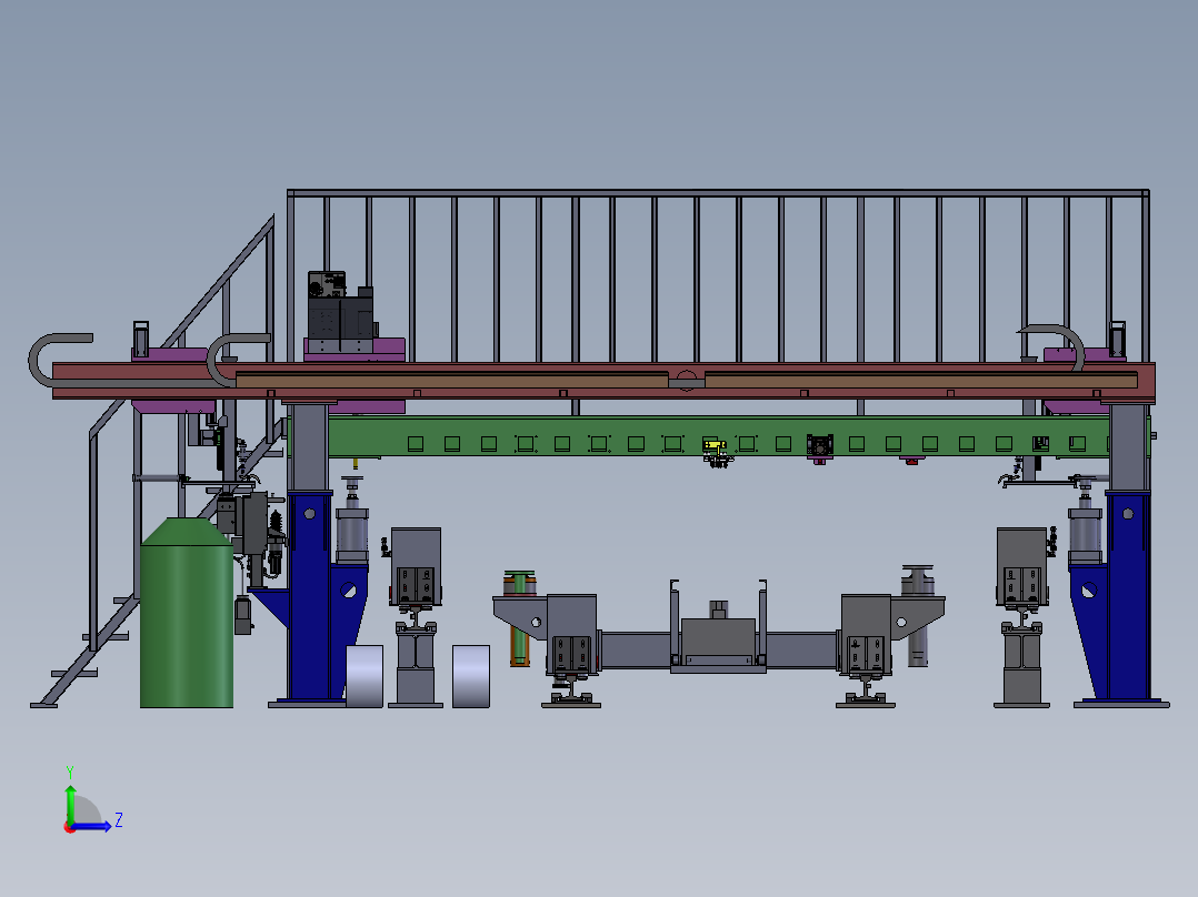 钣金件两层焊接设备sw18左视图