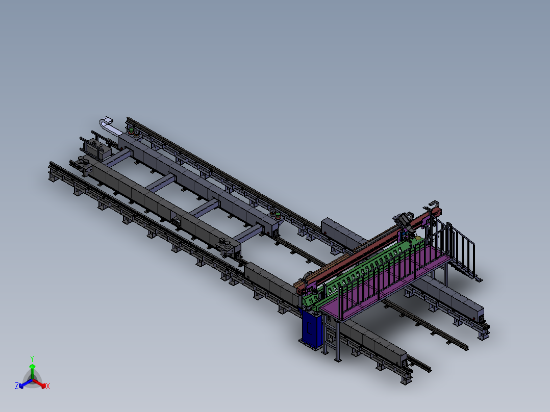 钣金件两层焊接设备sw18正等轴测图