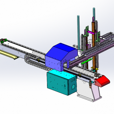 框架式双截式双行程机械手 3D模型
