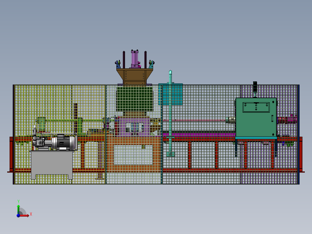 管材冲压机前视图