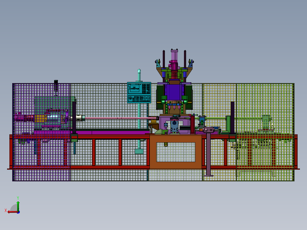 管材冲压机后视图
