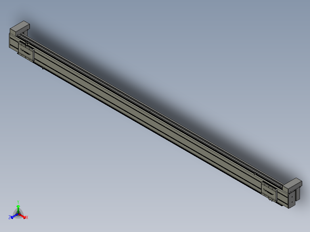 威洛博双电机滑台-VBC14S2-L50-S2500-BD-P40-C6正等轴测图