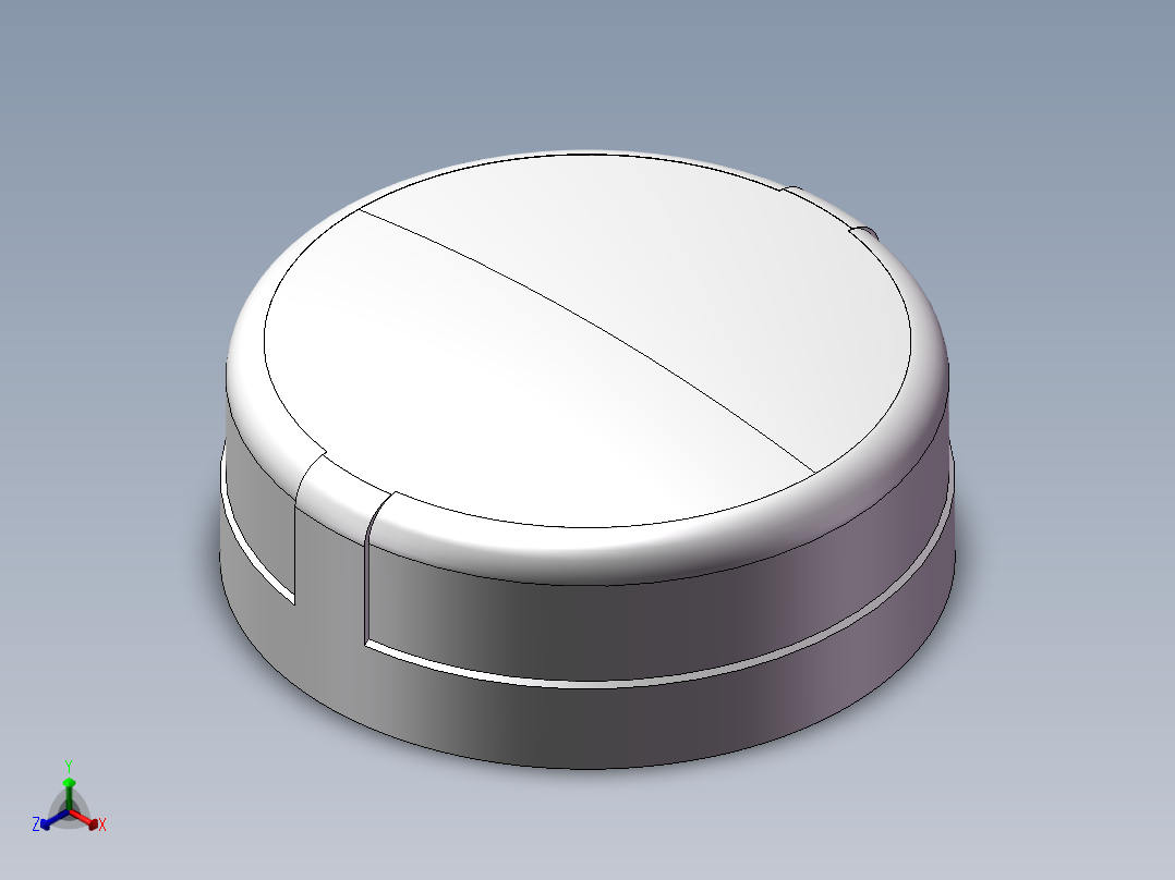 圆管帽 DN80正等轴测图