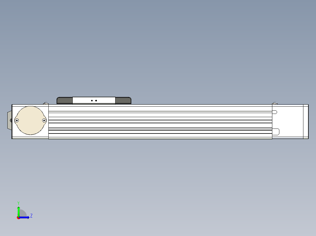 同步带滑台-欧规BC6-L120-S250-R-P40-D3左视图