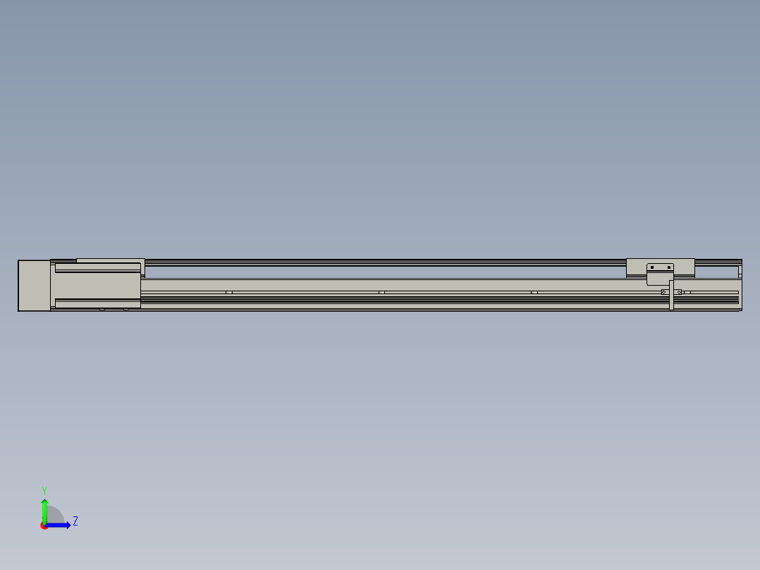 直线模组LHAT10-CA-S700-L-C3设计图纸左视图