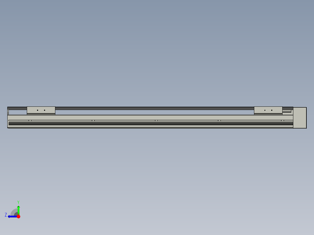 直线模组LHAT10-CA-S700-L-C3设计图纸右视图