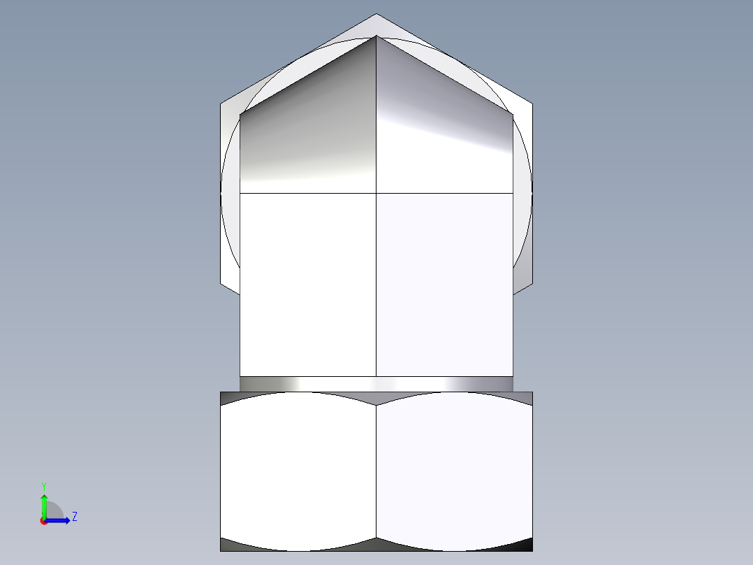 卡套式工业通用硬管接头EO_Union_elbow_W28ZLCF左视图