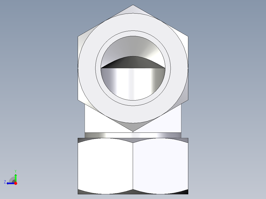 卡套式工业通用硬管接头EO_Union_elbow_W28ZLCF右视图
