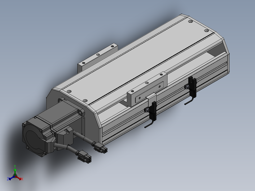 精密模组MY130-T10-100L-BC-P20B-C4-C正等轴测图