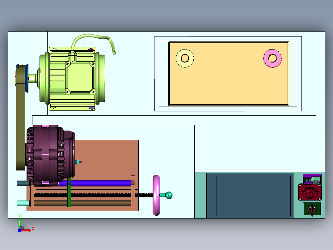 发电机性能参数检测台前视图