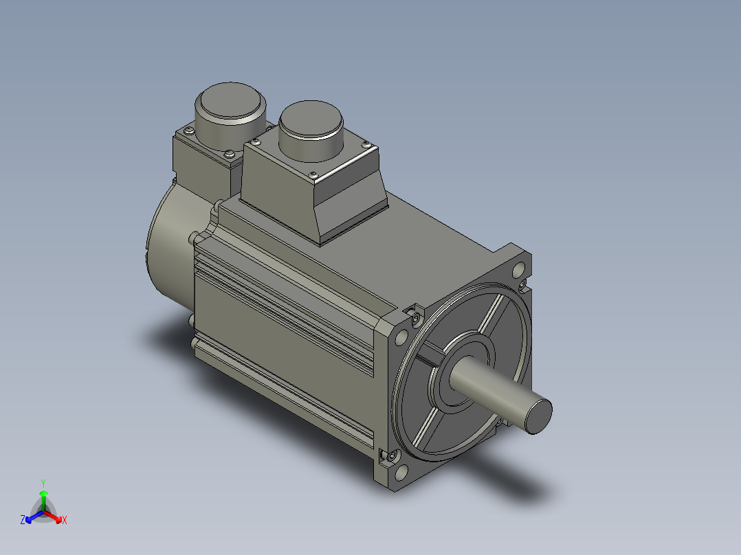 2000W MSME伺服马达正等轴测图