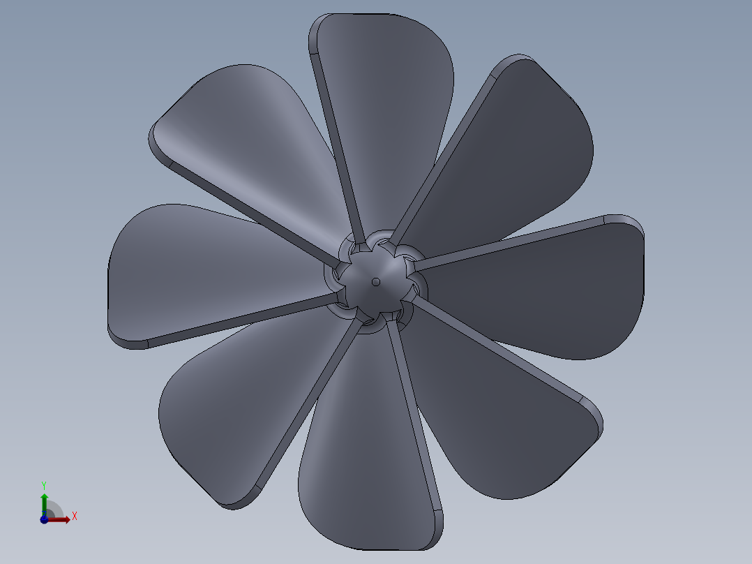 风扇叶前视图