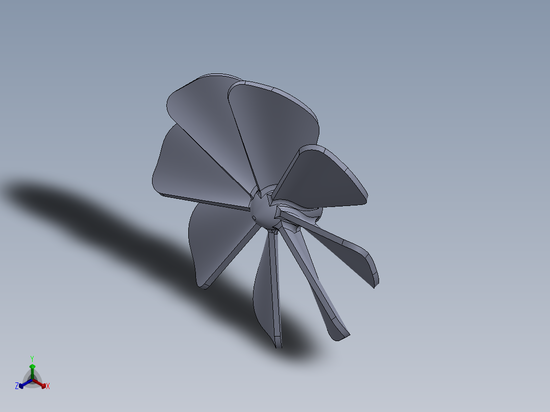 风扇叶正等轴测图