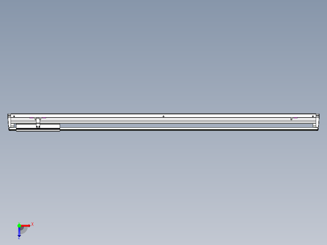 威洛博VL系列直线电机模组-VL14S3-S1200俯视图