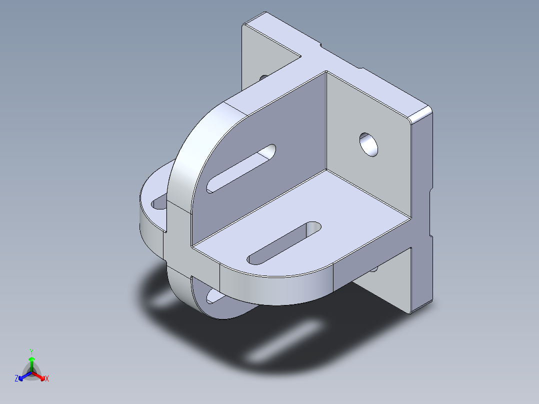 型材-KJN 120X120 BASE PLATE 3842527553正等轴测图