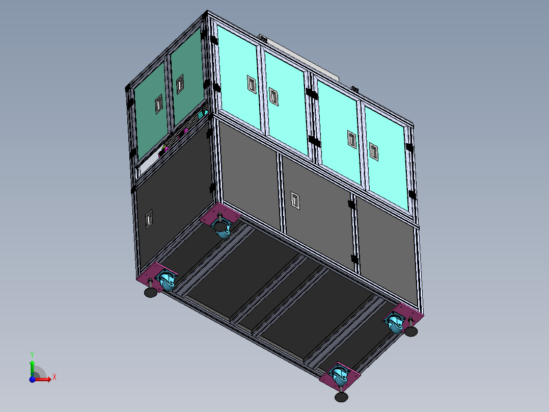 玻璃检测上下料机sw21可编辑前视图