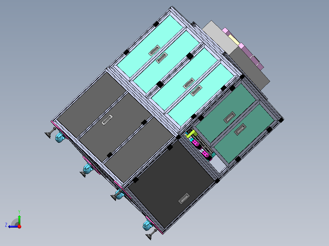 玻璃检测上下料机sw21可编辑右视图