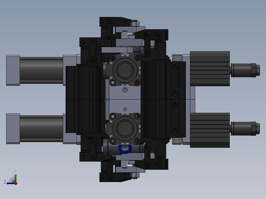 空调排水管组装压合设备sw17可编辑右视图