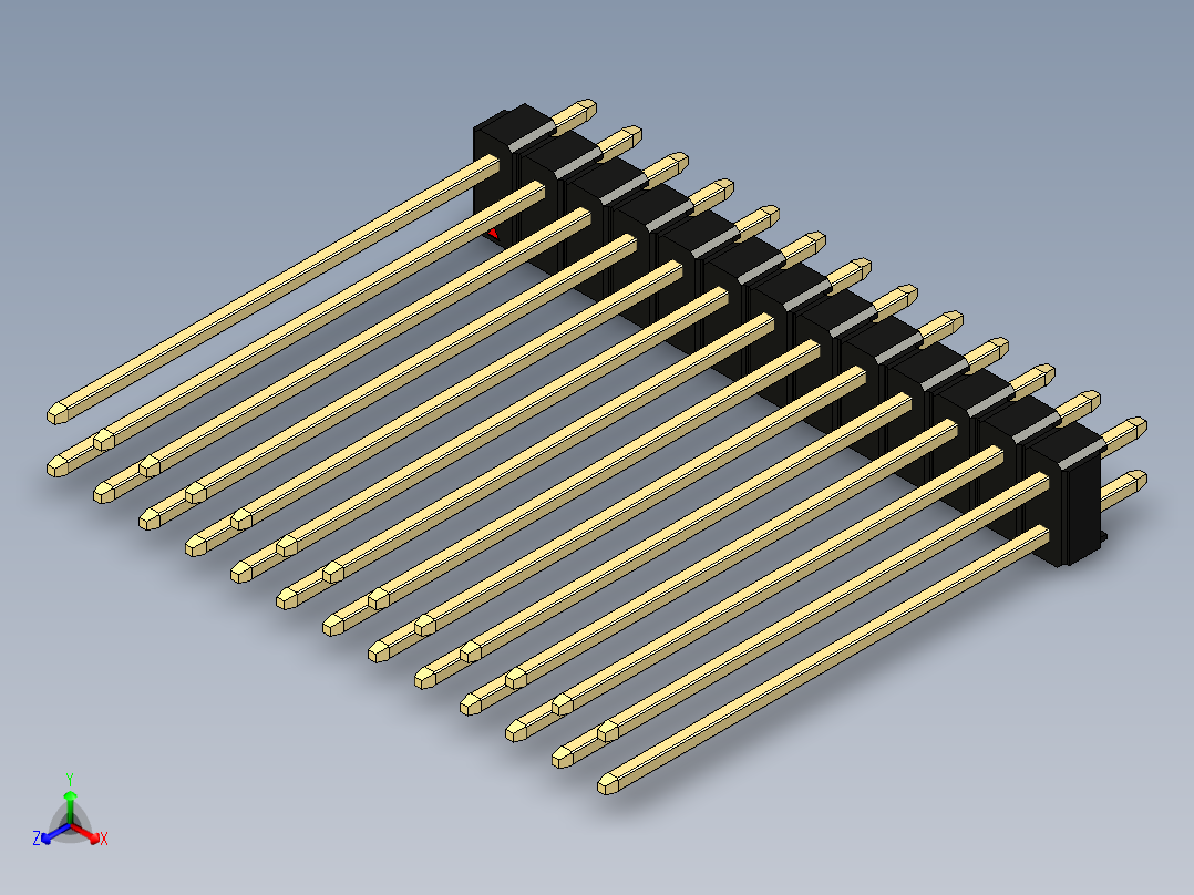 彩色公头100mil（2.54mm）系列-DS1021_black_2x13p_100mil_Type43_rev1.0