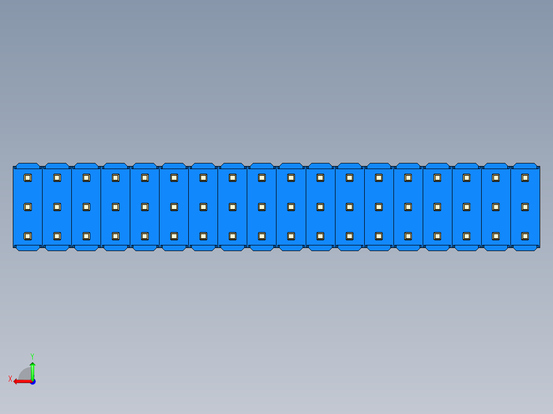 彩色公头100mil（2.54mm）系列-DS1021_blue_3x18p_100mil_Type1_rev1.0后视图