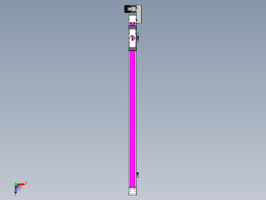 同步带滑台-欧规BC6H-L60-S1100-R-ZP40-D3俯视图