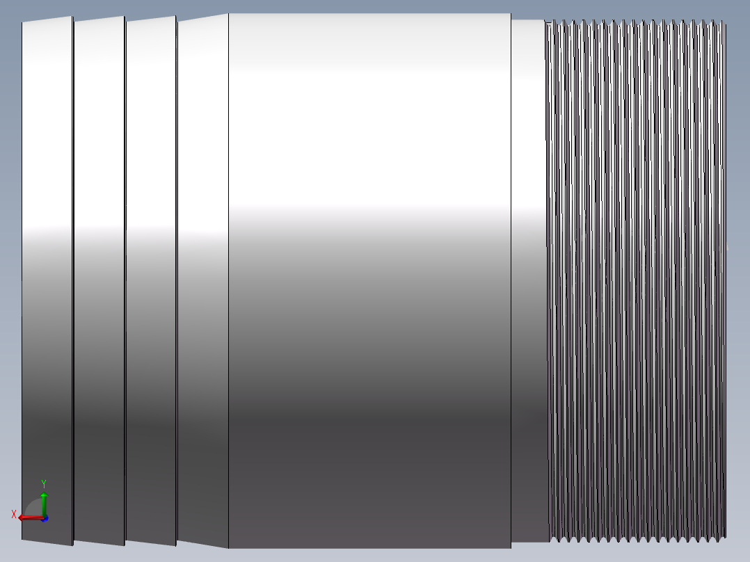 水管接头-直通 DN100后视图