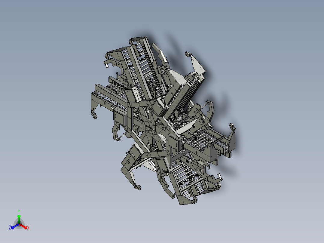 科幻机械螺旋滚动战甲正等轴测图