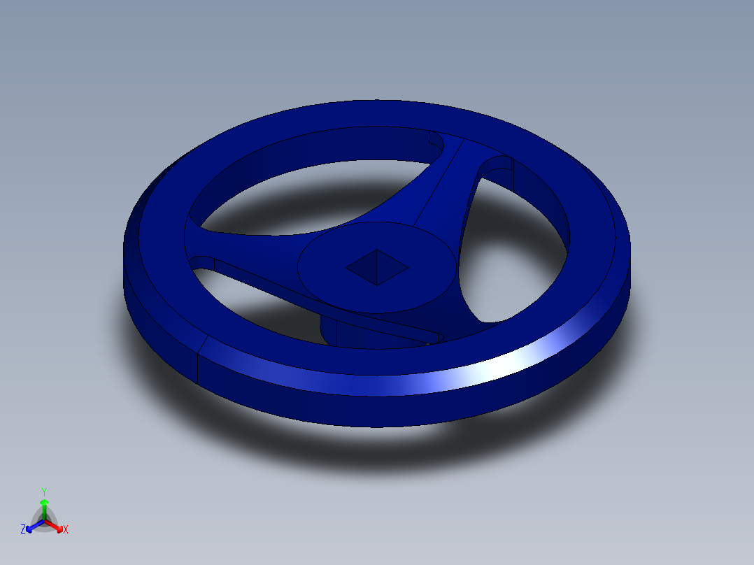 阀门模型Handwheel__ZN3038_dia125_B_11正等轴测图