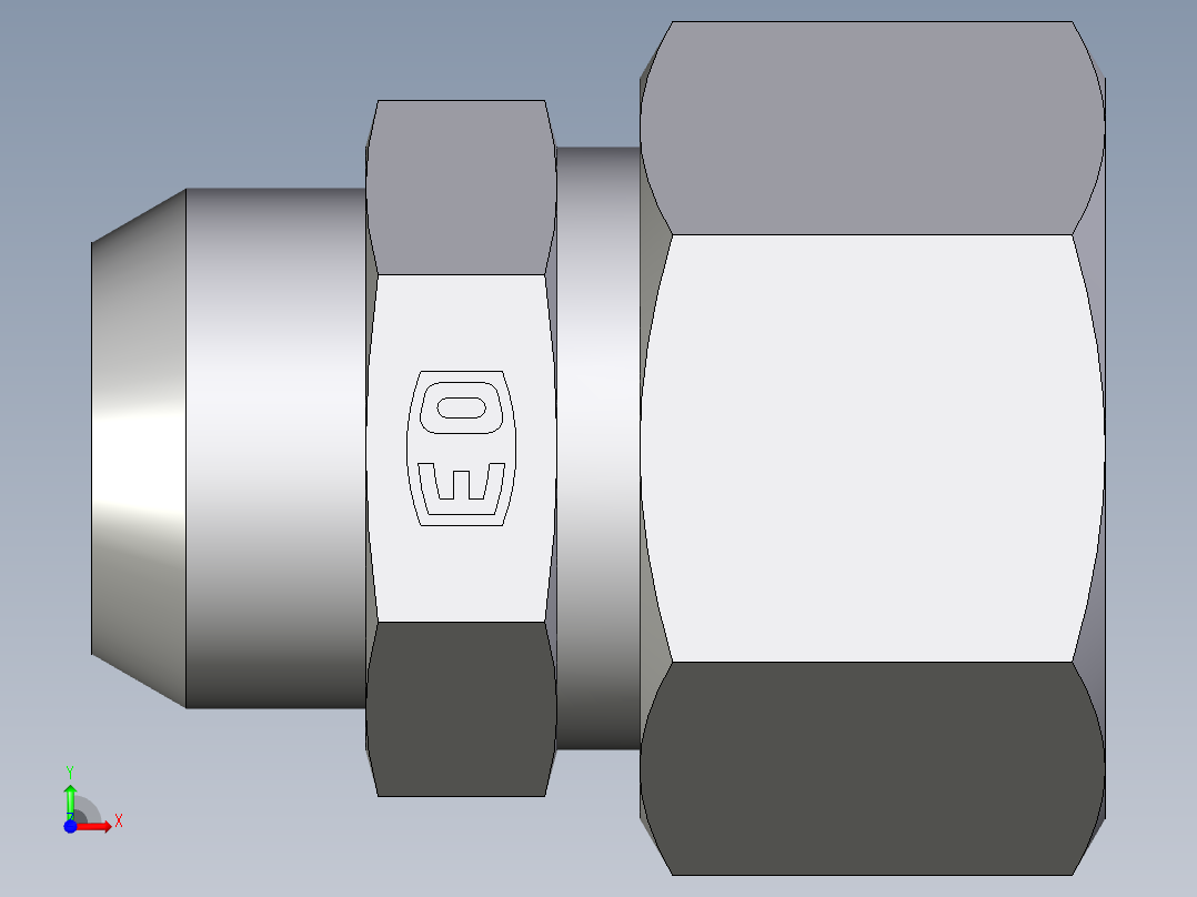 卡套式工业通用硬管接头EO_Weld_connector_AS15L71前视图