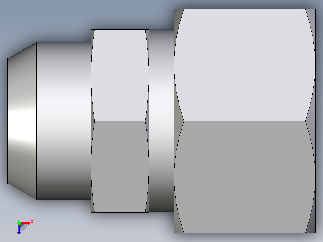 卡套式工业通用硬管接头EO_Weld_connector_AS15L71俯视图